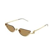 Goud Bruin Zonnebril Gg1603S 002 Gucci , Yellow , Dames