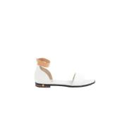 Pre-owned Leather sandals Givenchy Pre-owned , White , Dames