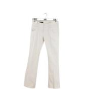Pre-owned Cotton jeans Gucci Vintage , White , Dames