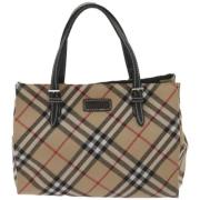 Pre-owned Canvas handbags Burberry Vintage , Beige , Dames