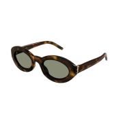 Groene Havana Zonnebril Saint Laurent , Brown , Dames