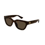 Bruin Havana Zonnebril Gg1578S 002 Gucci , Brown , Dames