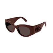 Burgundy Brown Zonnebril Gg1544S 002 Gucci , Red , Dames
