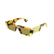 Geel Bruin Zonnebril Gg1625S Gucci , Yellow , Heren