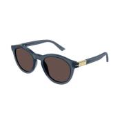 Blauw Bruin Zonnebril Gg1501S Gucci , Blue , Heren