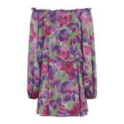 Flowy Mini Jurk Rotate Birger Christensen , Multicolor , Dames