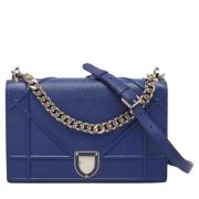 Pre-owned Leather dior-bags Dior Vintage , Blue , Dames