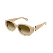 Ivory Brown Zonnebril Model 004 Chloé , Beige , Unisex