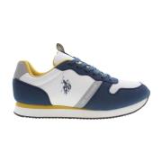 Blauwe Sportschoenen met Contrasterende Details U.s. Polo Assn. , Mult...