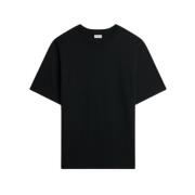 Zwarte Katoenen T-shirt met Ronde Hals Dries Van Noten , Black , Heren