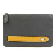 Pre-owned Leather clutches Fendi Vintage , Yellow , Dames