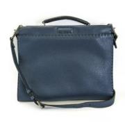 Pre-owned Leather handbags Fendi Vintage , Blue , Dames