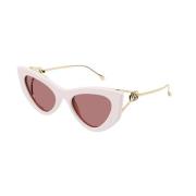 Ivory Red Zonnebril Gg1565S 003 Gucci , Beige , Dames