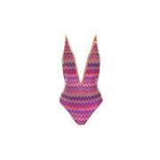 Gestreepte Monokini met Kruisrug 4Giveness , Multicolor , Dames