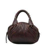 Pre-owned Leather fendi-bags Fendi Vintage , Brown , Dames