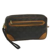 Pre-owned Canvas clutches Louis Vuitton Vintage , Brown , Dames