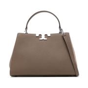 Eleanor Pebbled Satchel Tassen Tory Burch , Beige , Dames