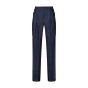 Hoge Taille Rechte Pijp Broek Hugo Boss , Blue , Dames