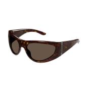 Bruin Havana Zonnebril Gg1575S 002 Gucci , Brown , Unisex