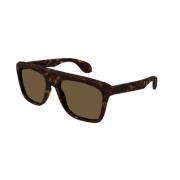 Bruin Havana Zonnebril Gg1570S 002 Gucci , Brown , Heren