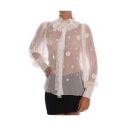 Zijden Shirt voor Vrouwen Dolce & Gabbana , White , Dames