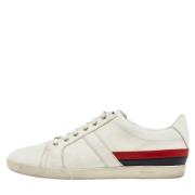 Pre-owned Leather sneakers Dior Vintage , White , Heren