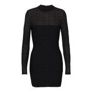 PB Labyrinth gebreide jurk Balmain , Black , Dames