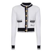 Handtekening gebreide vest Balmain , White , Dames