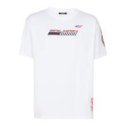 T-shirt met Racing print Balmain , White , Heren