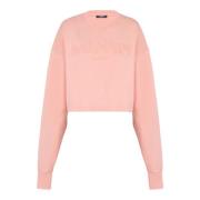 Sweatshirt met Vintage borduurwerk Balmain , Pink , Dames