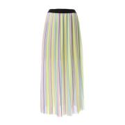 Multicolor Gestreepte Geplooide Rok Karl Lagerfeld , Multicolor , Dame...