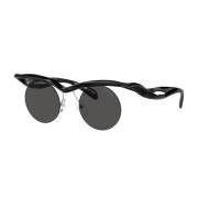 Ronde Ultralichte Zonnebril Morph Stijl Prada , Black , Unisex