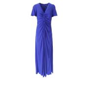 Blauwe Gerimpelde Maxi Jurk Karl Lagerfeld , Blue , Dames