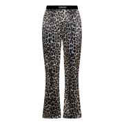 Leopard Print Silk Pajama Trousers Tom Ford , Multicolor , Heren