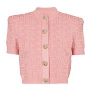 PB Labyrinth gebreide vest Balmain , Pink , Dames