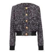 Tweed jasje met knopen Balmain , Black , Dames