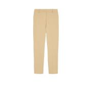 Slim Fit Katoenen Broek Beige Max Mara Weekend , Beige , Dames