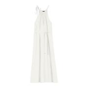 Witte Katoenen Jurk Gerimpelde Details Max Mara Weekend , White , Dame...