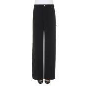 Viscose Broek Moschino , Black , Dames