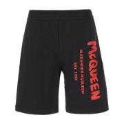 Stijlvolle Bermuda Shorts voor Mannen Alexander McQueen , Black , Here...