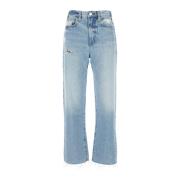 Klassieke Denim Jeans voor Dagelijks Gebruik Frame , Blue , Dames