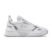 Mesh Logo Sneakers - Baskets Emporio Armani EA7 , White , Dames