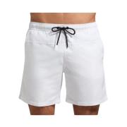 Witte Logo Zwembroek Bikkembergs , White , Heren