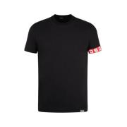 Zwart T-shirt met korte mouwen Dsquared2 , Black , Heren