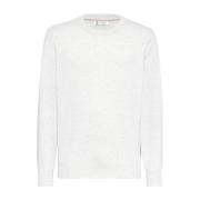 Luxe Sweaters Collectie Brunello Cucinelli , Gray , Heren
