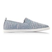 Blauwe Textiel Loafers Rieker , Blue , Dames