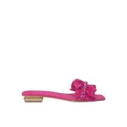 Ruffled Flat Sandal Alma EN Pena , Pink , Dames
