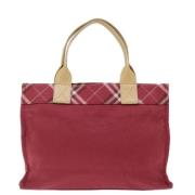 Pre-owned Canvas handbags Burberry Vintage , Red , Dames
