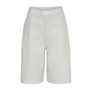 Leren Bermuda Shorts Remain Birger Christensen , White , Dames