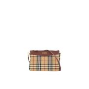 House Checks Camel Schoudertas Burberry , Multicolor , Dames